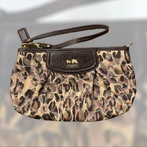 Leopard Print Coach Wristlet